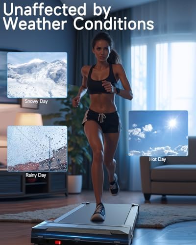Walking Pad Treadmill for Home - Under Desk Treadmills Mini Portable Walking Running Machine Slim Compact Small Lightweight Motorized Electric Treadmill with Adjustable Speed Remote - Image 5