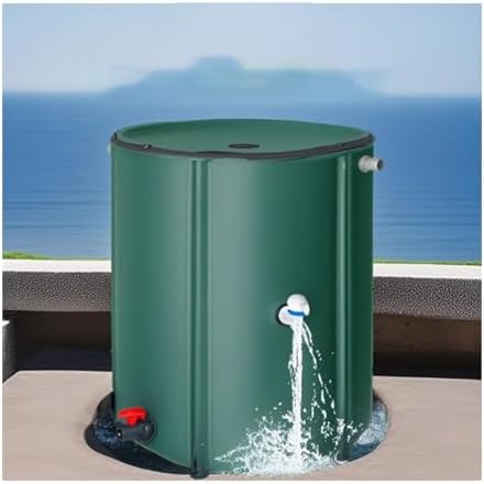 Outdoor Rainwater Harvesting Tank Foldable EcoFriendly Rainwater Collector with Tap Filter for Garden Irrigation (1350L) Sustainable Water Storage Solution by Unknown