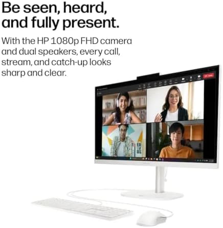 HP OmniStudio 24" Full HD All-in-One Desktop Computer, 16GB DDR5 RAM, 128GB UFS Storage, Intel Quad-Core CPU, WiFi 6, Bluetooth 5.4, Keyboard & Mouse, Windows 11 - Image 5