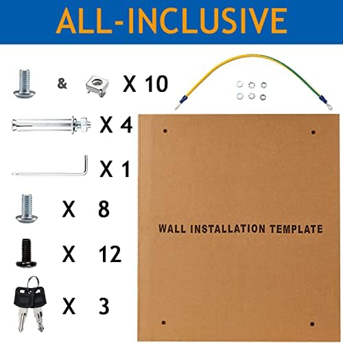 12U Wall Mount Server Cabinet Network Rack Vented Enclosure Locking Door - Image 6