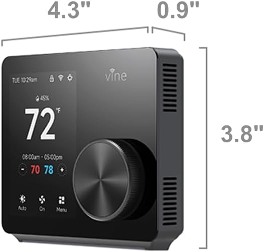 ST300 WiFi Thermostat, Compatible with Alexa and Google, App Control, 3.5” Touch Screen, Knob, Easy Install, Universal Compatibility, 7 Day Scheduling, Night Light, Zoning Compatible - Image 2