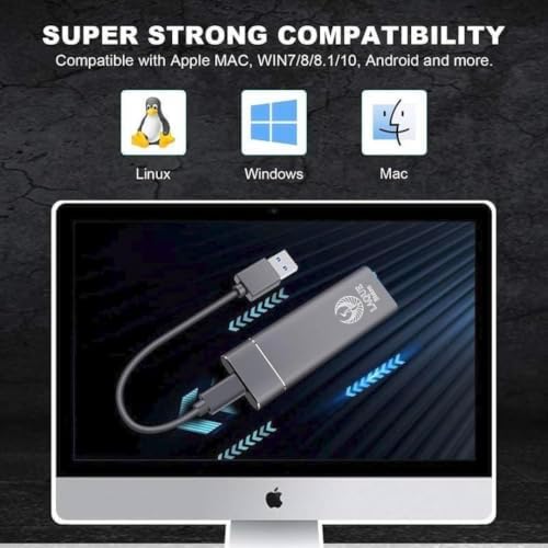 Mini M.2 SSD - Portable External Drive with USB Connectivity 1TB 2TB, Compatible with Android, Mac OS, and Windows Systems (red,1tb) - Image 7