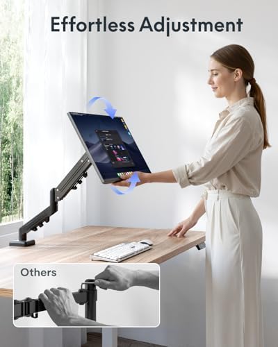 FLEXISPOT EN2 55"x28" Standing Desk Bundle with Monitor Mount, Rustic Brown - Image 6