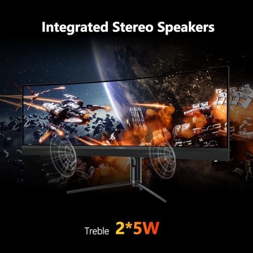 INNOCN 45C1R 45" 5K2K 5120 x 1440p Ultrawide Curved Gaming Monitor, R1500, HDR400, USB Type-C 90W Power Delivery, PIP/PBP, Built-in Speaker, Height Adjustable, Black - Image 5