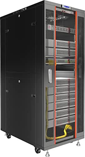 Sysracks 37U Floor Standing Rack Mount Server 39" Depth Deep Network Cabinet, Server Rack with Fan, Removable Side Panels, Locking Glass Door Computer Cabinet Enclosure Network Rack Case SRF 37.6.10 - Image 3