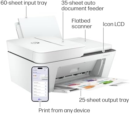 HP DeskJet 4255e Wireless All-in-One Color Inkjet Printer, Scanner, Copier, Best-for-Home, 3 Month Instant Ink Trial Included. This Printer is only 2.4 ghz Capable. AI-Enabled (588S6A) - Image 6