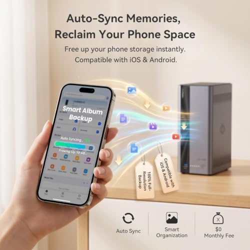 LincStation E1 4-Bay NAS Storage, Quad-Core 2.0GHz, 4GB RAM, 64GB eMMC, 2.5GbE Port & 4K HDMI 2.0, Supports M.2 NVMe SSD & SATA HDD Up to 76TB, Remote Access for iOS/Android/Windows (Diskless) - Image 4