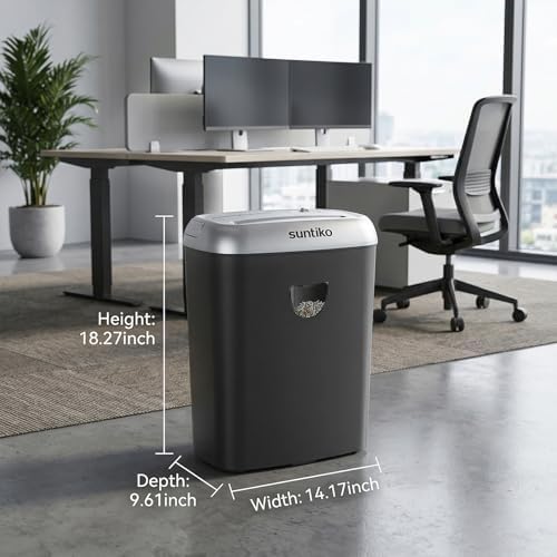 Suntiko 14 Sheet Home Office Cross Cut Paper Shredder Heavy Duty - Image 6