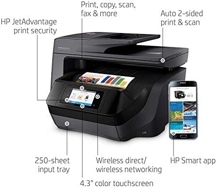 HP OfficeJet Pro 8720 All-in-One Wireless Printer, Instant Ink or Amazon Dash Replenishment Ready - Black (M9L74A) - Image 3