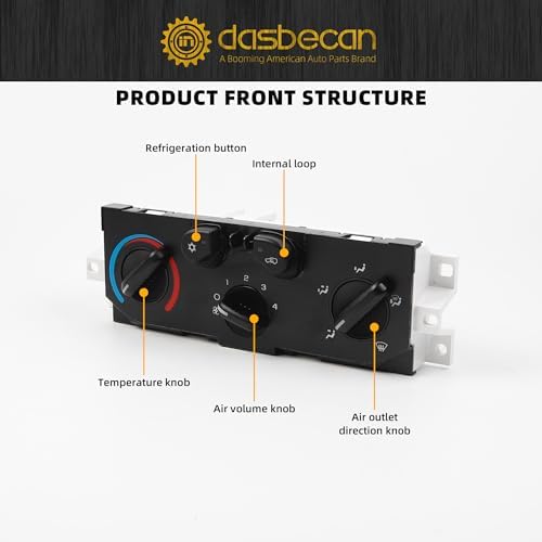 Dasbecan HVAC Climate Control Module A/C Air and Heater Switch Panel - Image 3