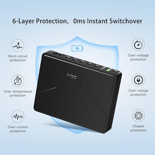 Wbacon 14 PCS Mini UPS 20000mAh Battery Backup & Surge Protector - Image 3