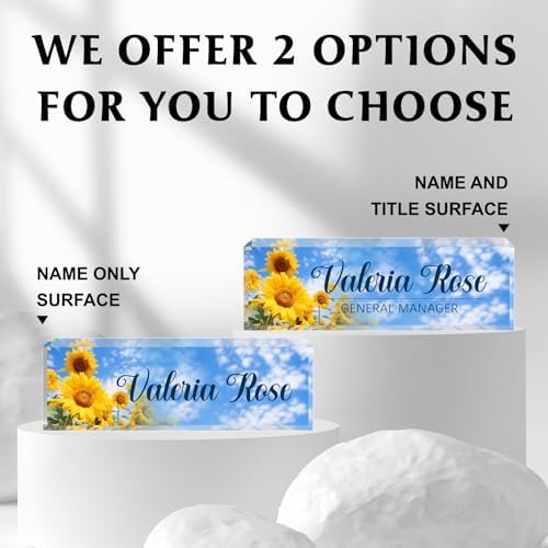 Custom Name Plate for Desk, Acrylic Desk Name Plate Personalized, Employee Appreciation Gifts, Office Desk Accessories for Woman Teacher Nurse, Coworker Gifts for Manager Assistant - Image 5