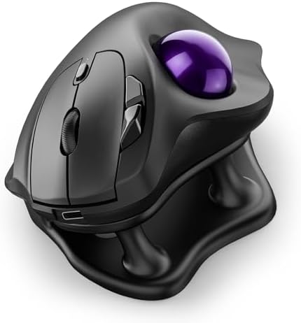 Nulea Wireless Trackball Mouse Ergonomic 21.7 Tilt Stand Thumb Control by Nulea