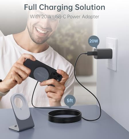 Magnetic Wireless Charger Stand + Charging Pad for iPhone Duo/18-12 Series - Image 4