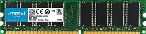 Crucial 1GB, 184-pin DIMM, DDR PC2700, by Crucial