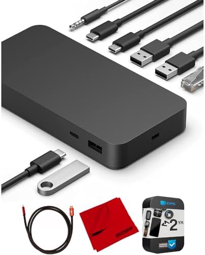 Microsoft T8H-00001 Surface Dock Thunderbolt 4 Docking Station Bundle by Unknown