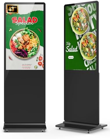 43-inch Digital Signage Display, 2K LCD Screen Auto Media Kiosk by SIOXCFZ