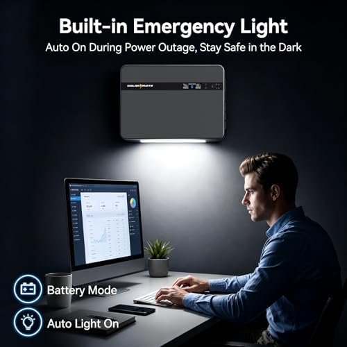 GOLDENMATE 1500VA/1000W Lithium UPS Battery Backup & Surge Protector, Gray - Image 4