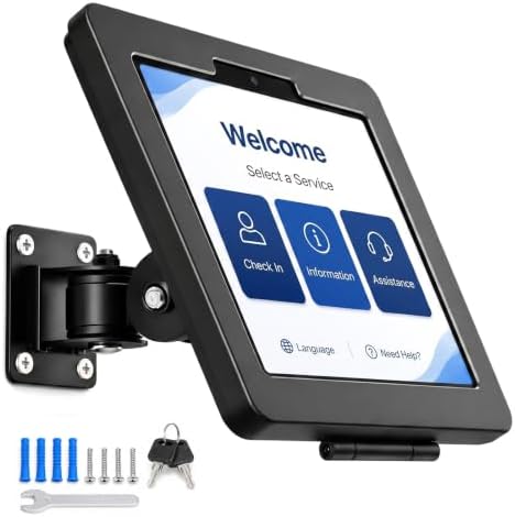 Locking Wall Mount iPad Kiosk Stand for 10.9" 10th Gen /11" iPad A16 Air by Unknown