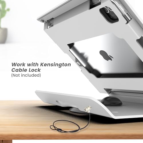 Tablet POS Stand - Heavy Duty Steel Kiosk Stand with 360° Swivel Base Anti-Theft Compatible with 10.9" iPad 10th, Pro 11" 1 2 3 4, Air 4 5, Air 11"(M2/M3/M4), iPad 11"(A16) - BSC102WA - Image 7