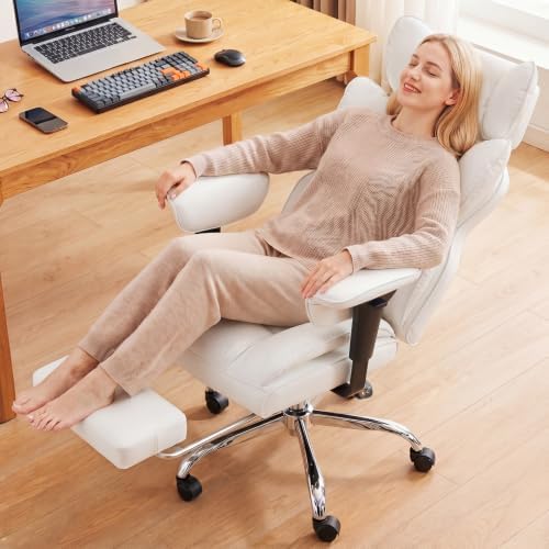 DUMOS Big and Tall Home Office Desk Chair, Executive Chair with Footrest - Image 2