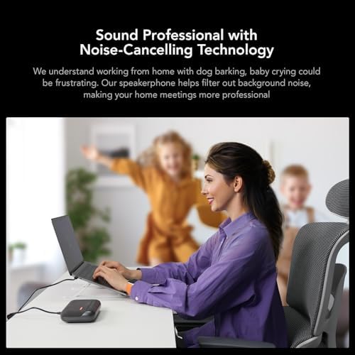 NUROUM A05U USB Conference Speaker and Microphone, Wired Speakerphone, 360° Noise Cancelling Voice Pickup, Stability, Lightweight, for Home Office/PC/Laptop/Destop/Group Meetings - Image 4