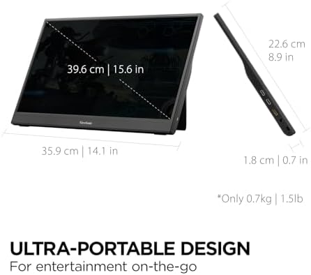 ViewSonic VX1654 16 Inch Portable Gaming Monitor, 1080p 144Hz IPS USB-C - Image 6