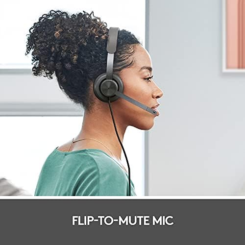 Logitech Zone 750 Wired On-Ear Headset Noise Canceling Microphone - Image 5