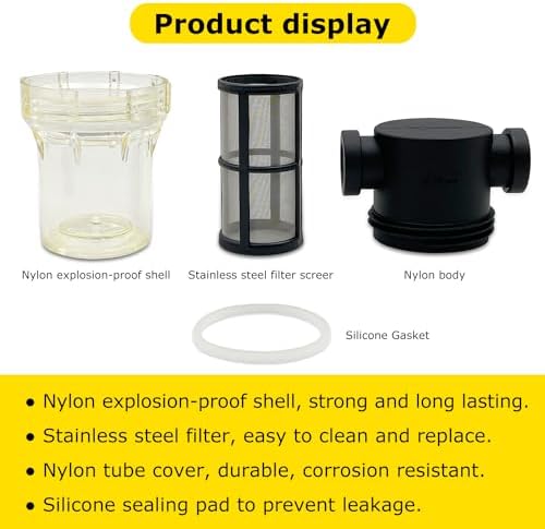 1/2" Female NPT in-Line Strainer with 100 mesh Stainless Steel Filter Screen (1/2“ 100 Mesh) - Image 4