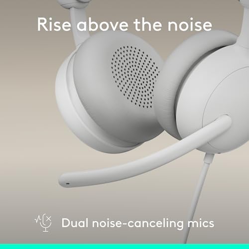 Logitech Zone Wired 2 for Business Headset - Teams - Off White - Image 5