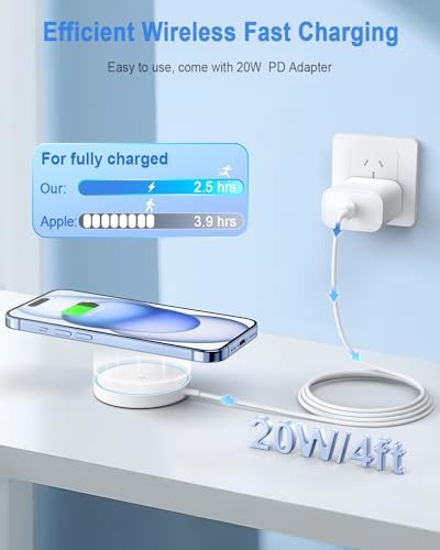 Magnetic Wireless Charger Mag Safe Charging Pad for iPhone 17/16/15/14/13 - Image 3