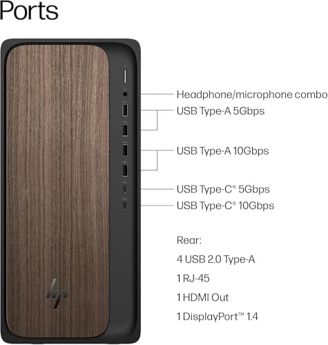 HP 2025 OmniDesk Business Next Gen AI PC Desktop, Intel Core Ultra 7 265, 400 W Power Supply，32GB DDR5 RAM,1TB SSD, USB-C, Wi-Fi 6,Bluetooth 5.4,Wired KB & Mouse, Windows 11 Home - Image 3