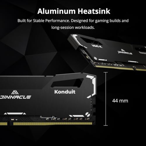 Timetec Pinnacle Konduit 16GB DDR4 3200MHz PC4-25600 CL16-18-18-38 XMP2.0 Overclocking 1.35V Dual Rank Compatible for AMD and Intel Desktop Gaming PC Memory Module - Black - Image 6
