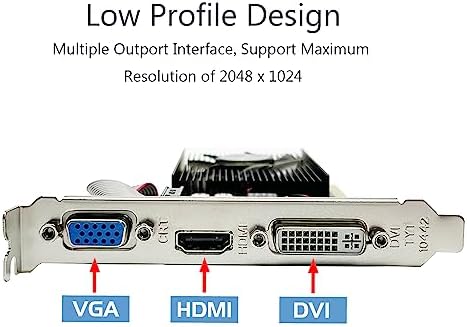 QTHREE GT 210 Graphic Card,1024 MB,DDR3,64 Bits,HDMI,DVI,VGA,589 MHz Core Frequency Desktop Video Card for PC Working,PCI Express x16,Low Profile - Image 4