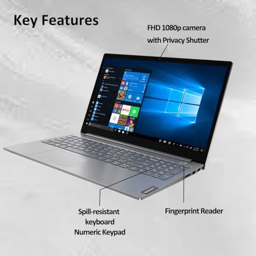 Lenovo ThinkBook 15 Gen 4 Business Laptop (15.6" FHD Anti-Glare, 16GB RAM, 512GB SSD, AMD Ryzen 7 5825U (> Intel i7-1165G7)) Fingerprint, FHD Webcam w/Shutter, Ethernet, Win 11 Pro (Renewed) - Image 2