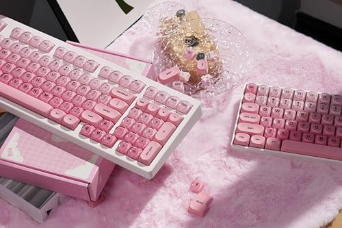 ZORNHER ZH980 Foundation Mechanical Keyboard,95% Pink& White Creamy Keyboard with Number Pad,Cute Jelly MOA Profile Keycaps,Creamy Sounding Linear Switches,Hot-Swappable,RGB Backlit - Image 6