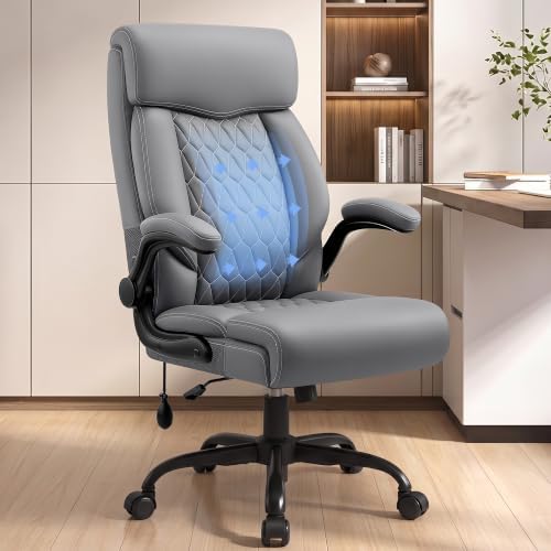High Back Executive Office Chair with Inflatable Lumbar Support by Fidom