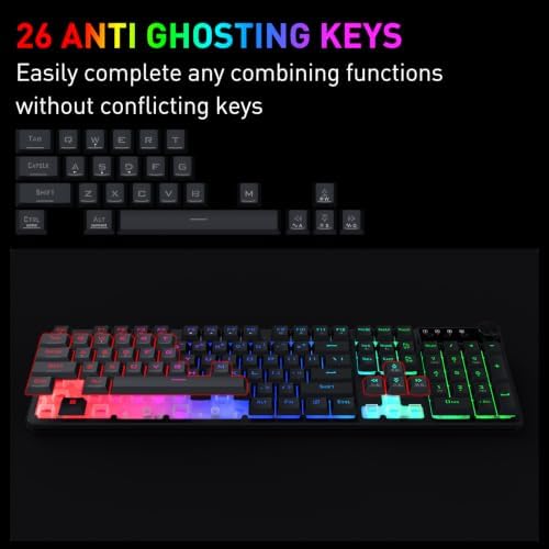 Redragon K521-E Gaming Keyboard with Knob, RGB 104 Keys Wired Keyboard - Image 6