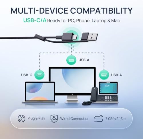 Yealink UH46 Mono Wired Headset with Mic Noise Cancelling Headset USB-C/A - Image 6