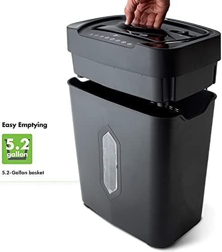 Aurora 12 Sheet Crosscut Paper and Credit Card Shredder with 5.2 gal Wastebasket - Image 4