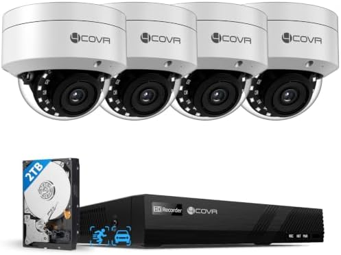 4COVR PoE Security Camera System with 2TB HDD, LY54AX5M0804 by 4COVR