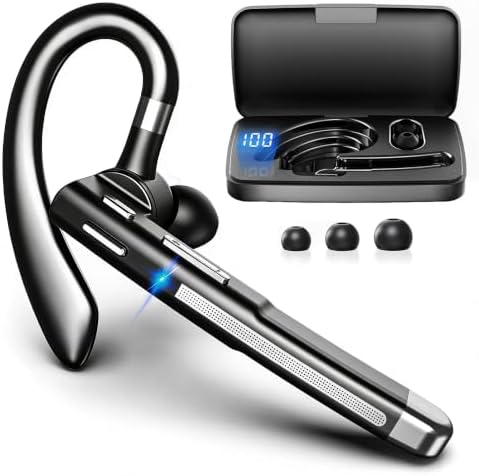 Bluetooth Headset,100Hrs Bluetooth 6.1 Earpiece, HD Audio, Mute Button by Unknown