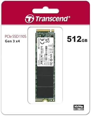 Transcend 512GB MTE110S PCIe 3.0 M.2 2280 SSD, 1700MB/s, Low Power - Image 2