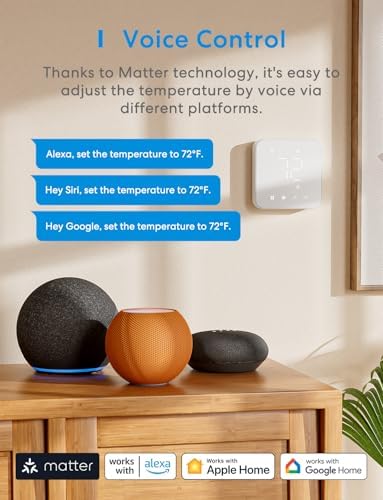 meross Matter Smart Thermostats for Home, Programmble WiFi Thermostat - Image 4
