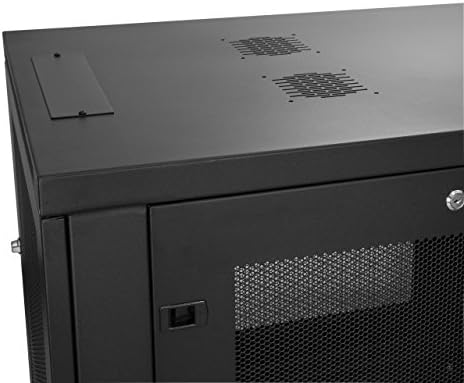 StarTech 6U Wall-Mount Cabinet, 19", 2-Post, 15" Deep, 198 lb, Alloy Steel, Black - Image 6