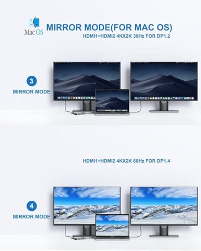 MOKiN MacBook Pro Docking Station Dual Monitor MacBook Pro/Air HDMI Adapter - Image 4