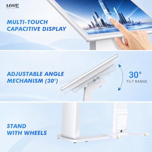 43 Inch Touch Screen Self Service Kiosk, 500-Nit FHD 1080P Floor Standing Digital Signage Display with Android 13, Interactive Information Kiosk for Wayfinding, Hotel, Retail and Advertising - Image 6