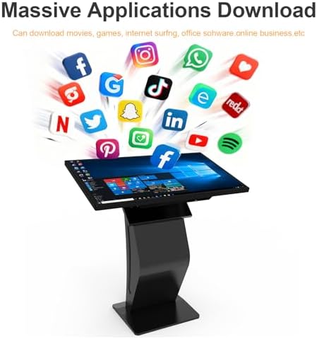 43 Inch Touch Screen Kiosk, 10pt PCAP Touch Screen Digital Signage, Plug&Play K-Style Indoor Digital Signage, Interactive LCD Display Signage, CMS/U-Disk Publish Content, Split Screen, Android 11 - Image 5