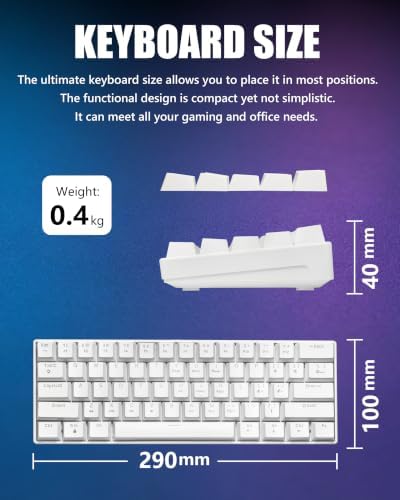 60% Mechanical Keyboard, RGB Mechanical Gaming Keyboard, Blue Switch - Image 4