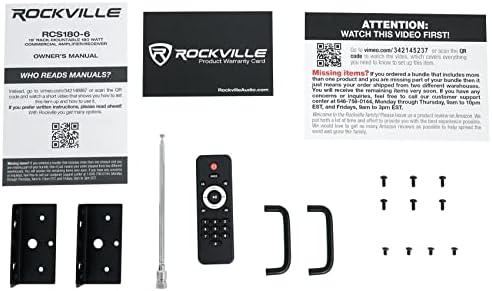 Rockville RCS180-6 6-Zone Bluetooth Commercial Amp with 8 CC65T Speakers - Image 5